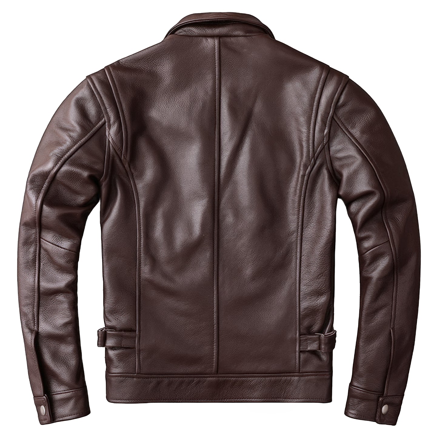 Veste en cuir aviateur marron