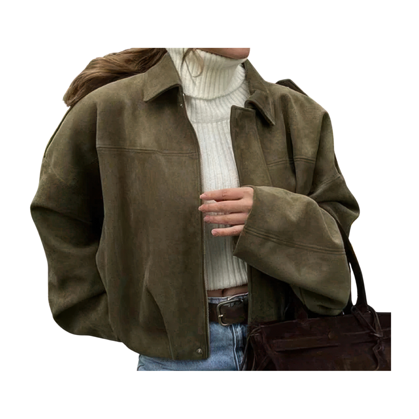 Veste en suédine aviateur