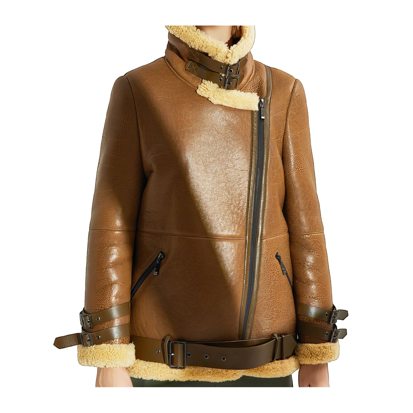 Veste femme bombardier camel