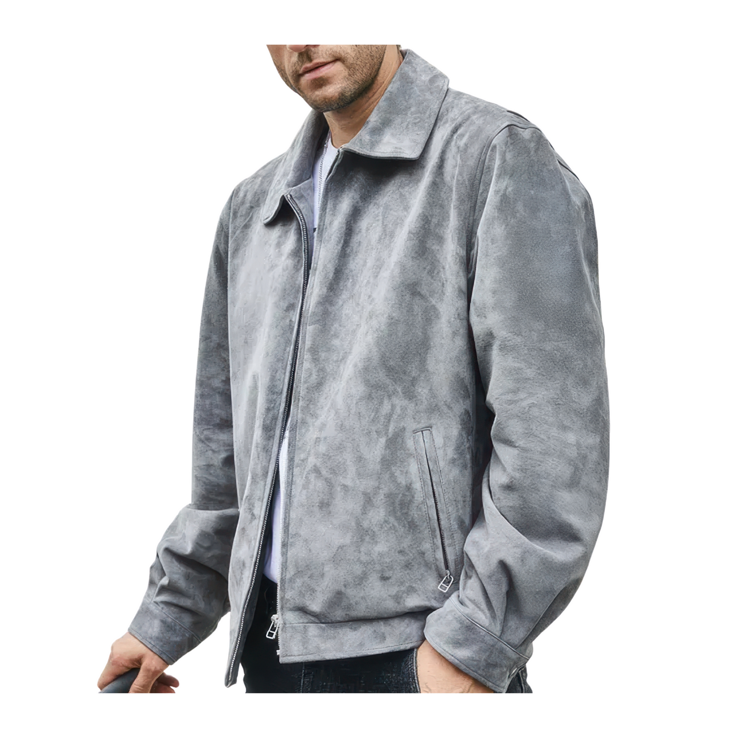 Veste gris aviateur