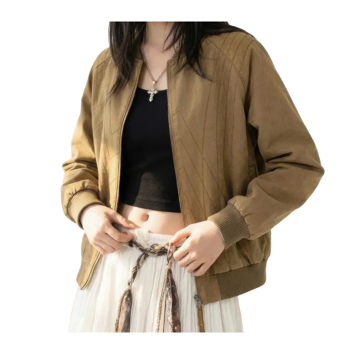 Veste marron jaune