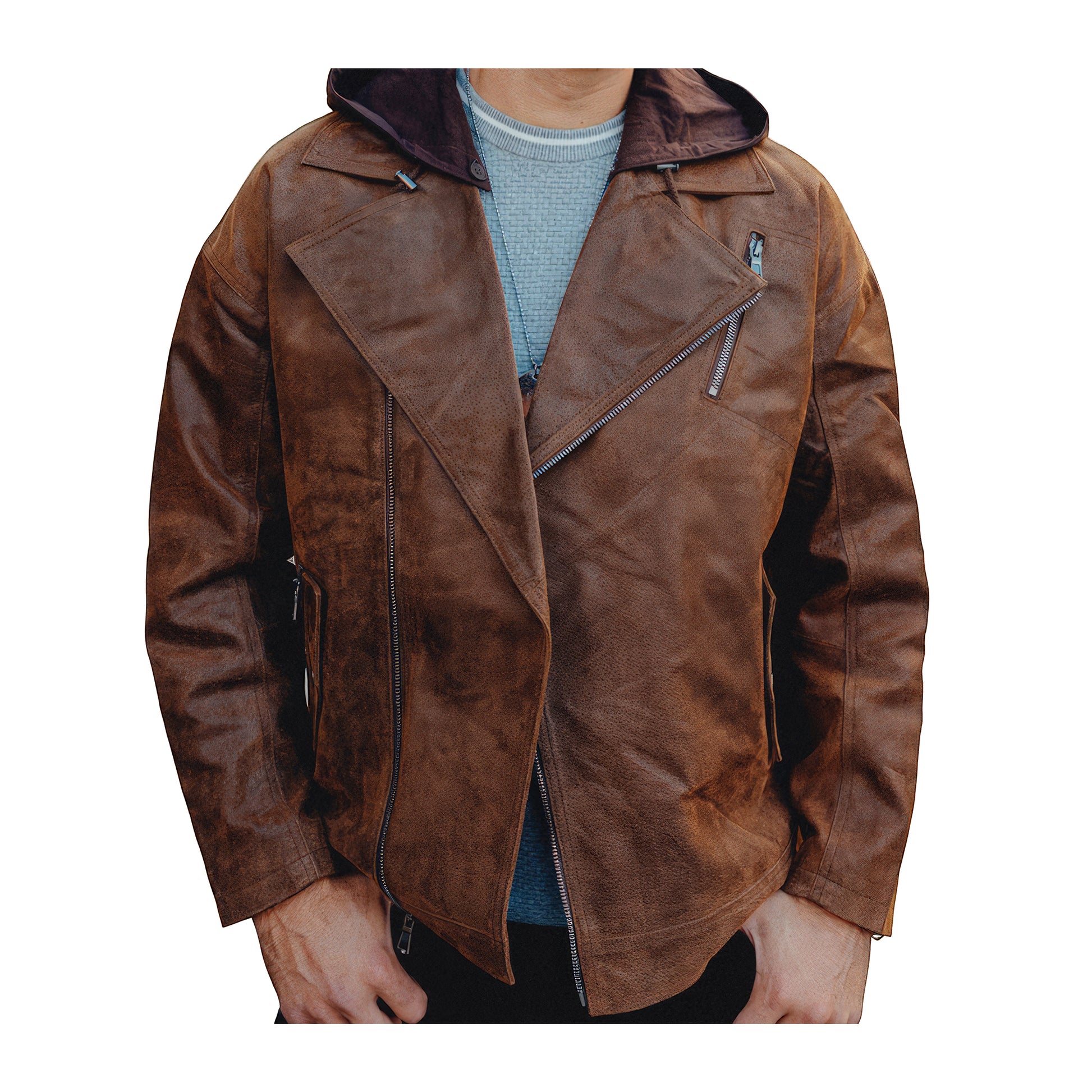 Vestes aviateur homme marron