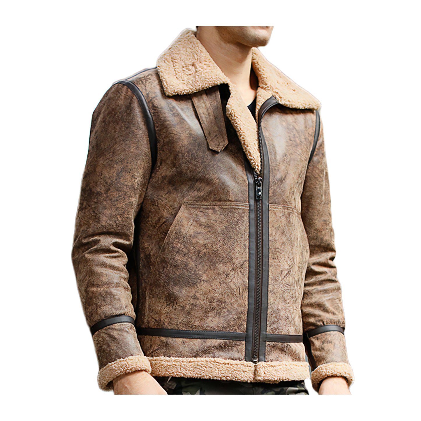 Vestes aviateur hommes beige