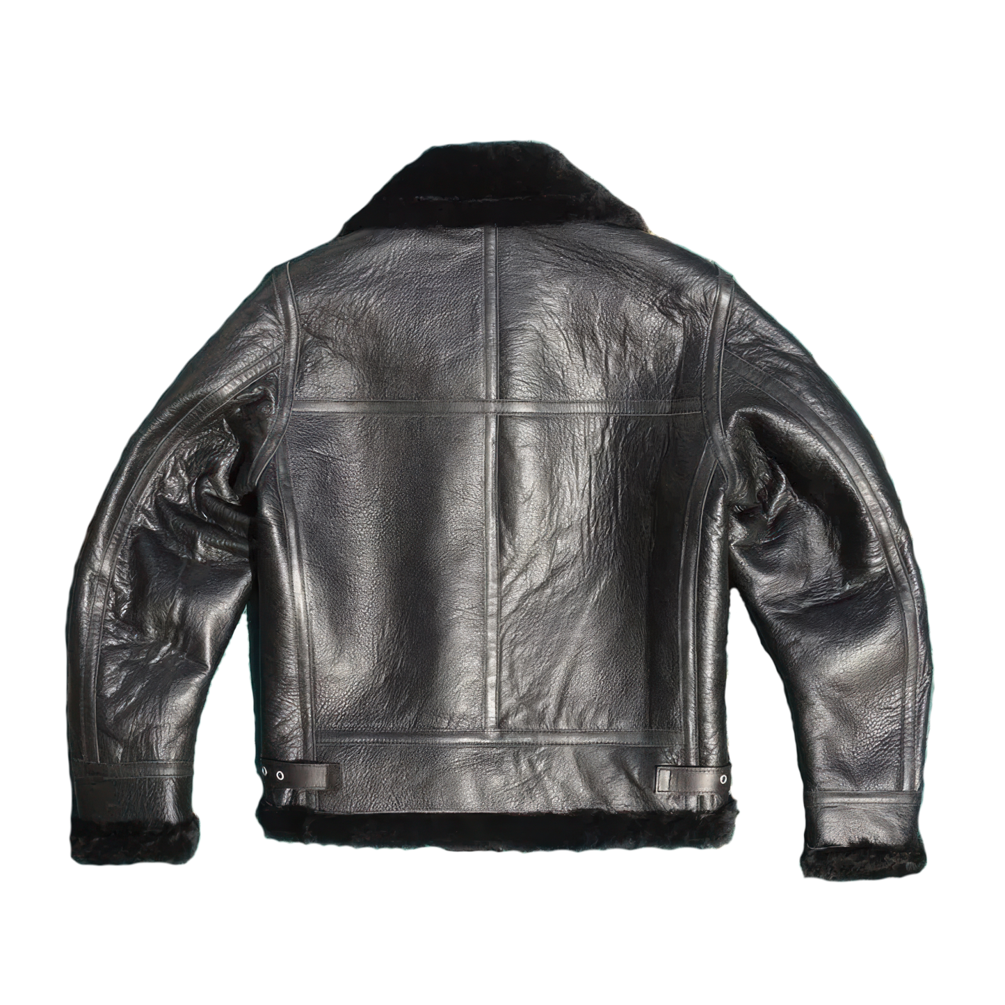 Vestes bombardier col mouton homme noir