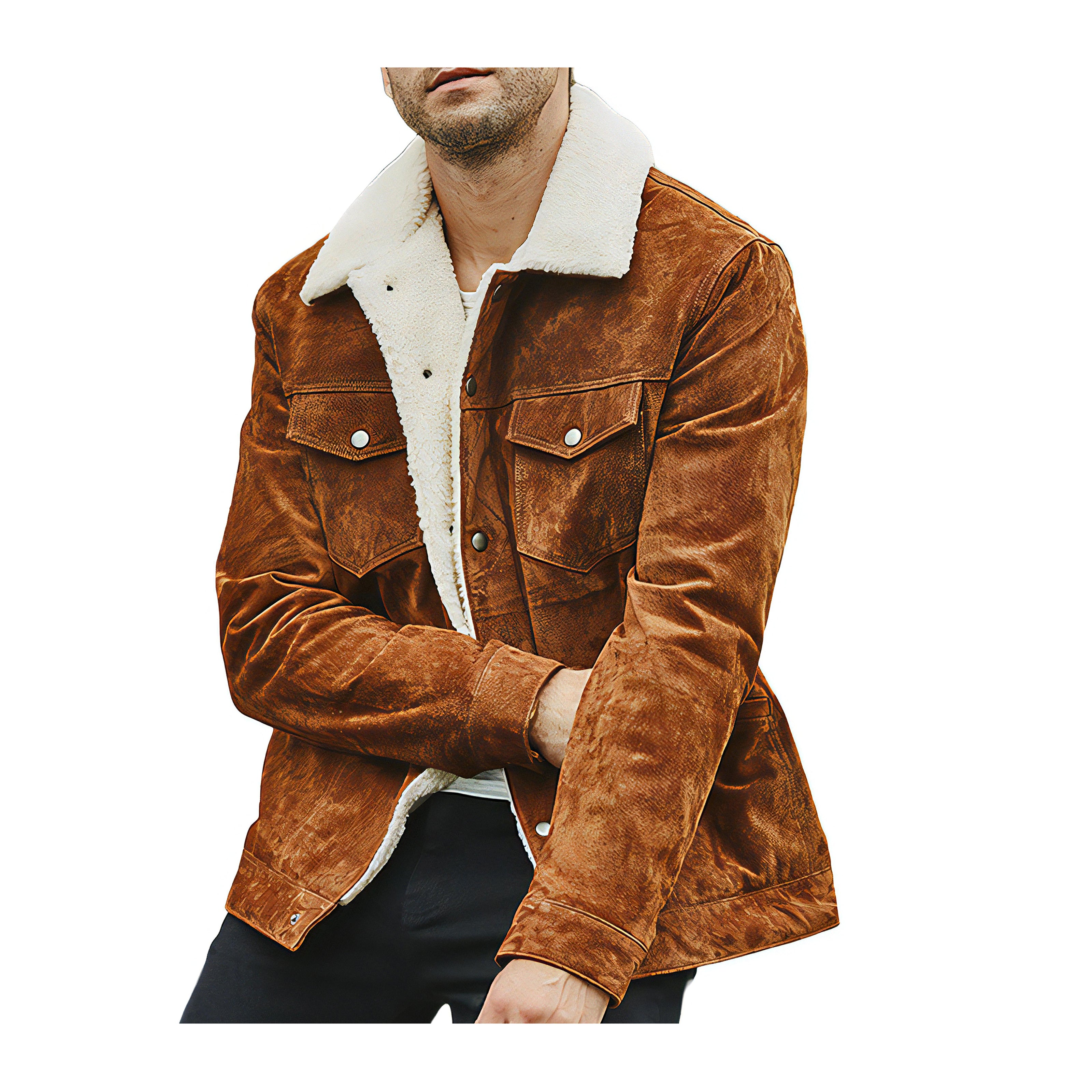 Veste homme daim hot sale