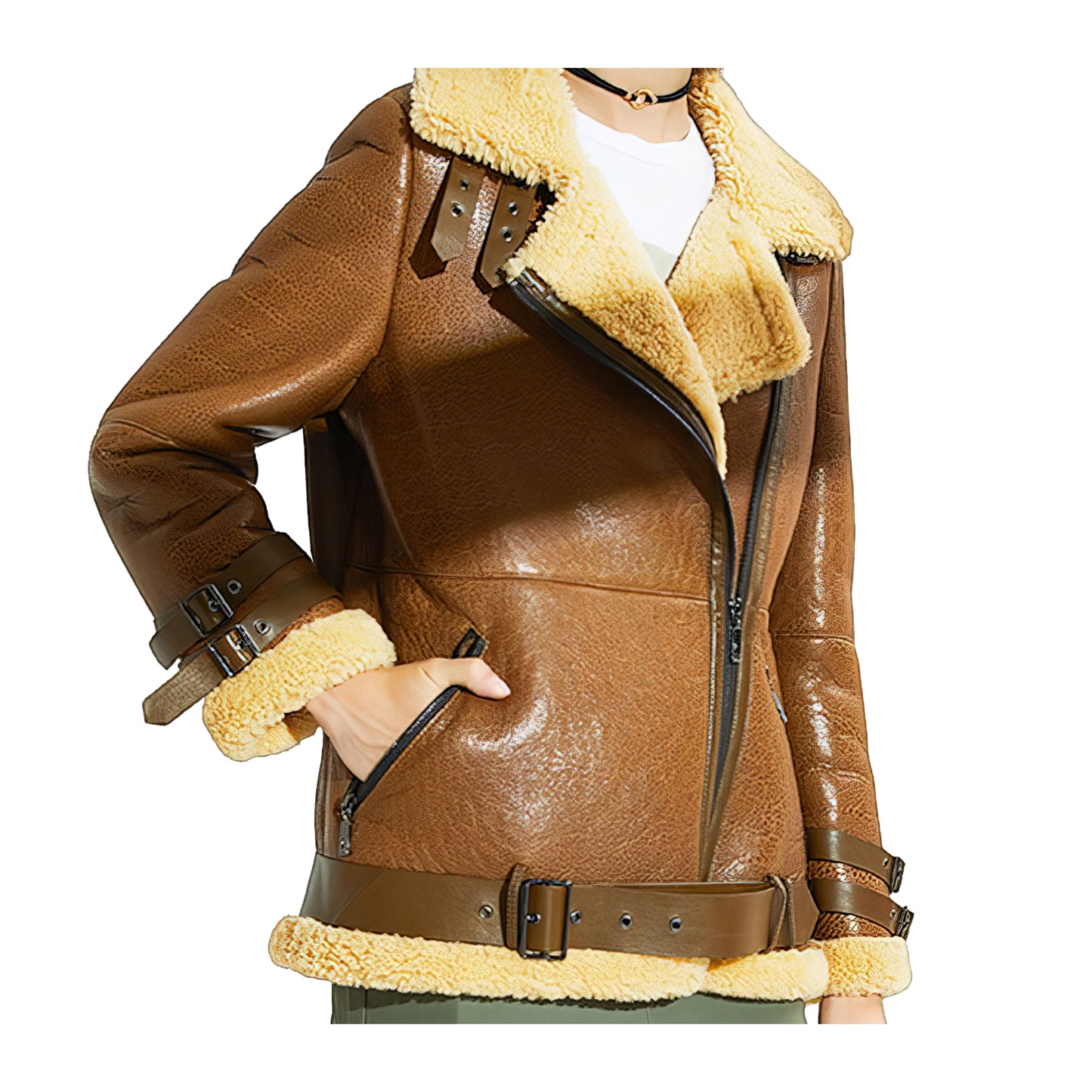 Vestes femme bombardier camel