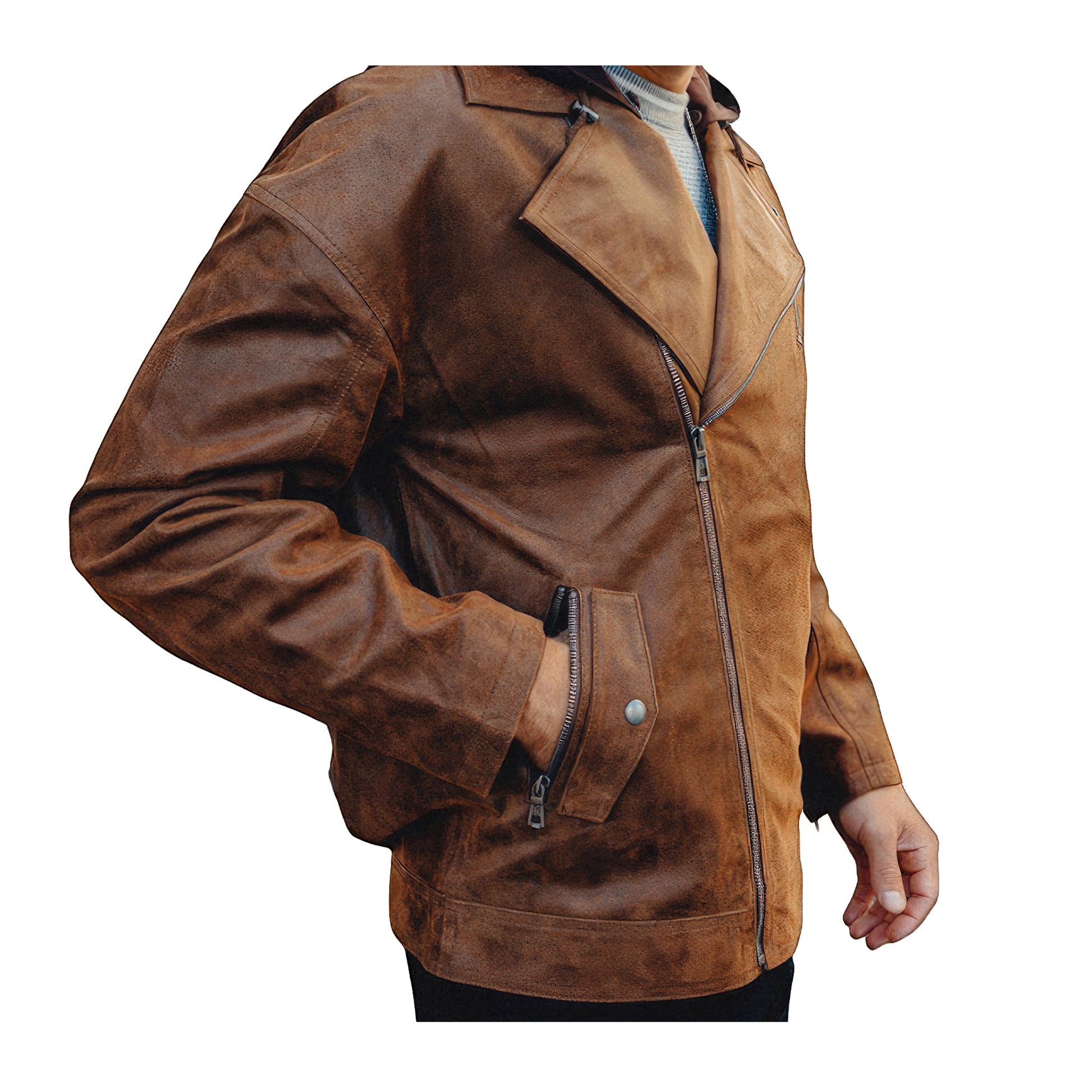 Vestes marron aviateur hommes