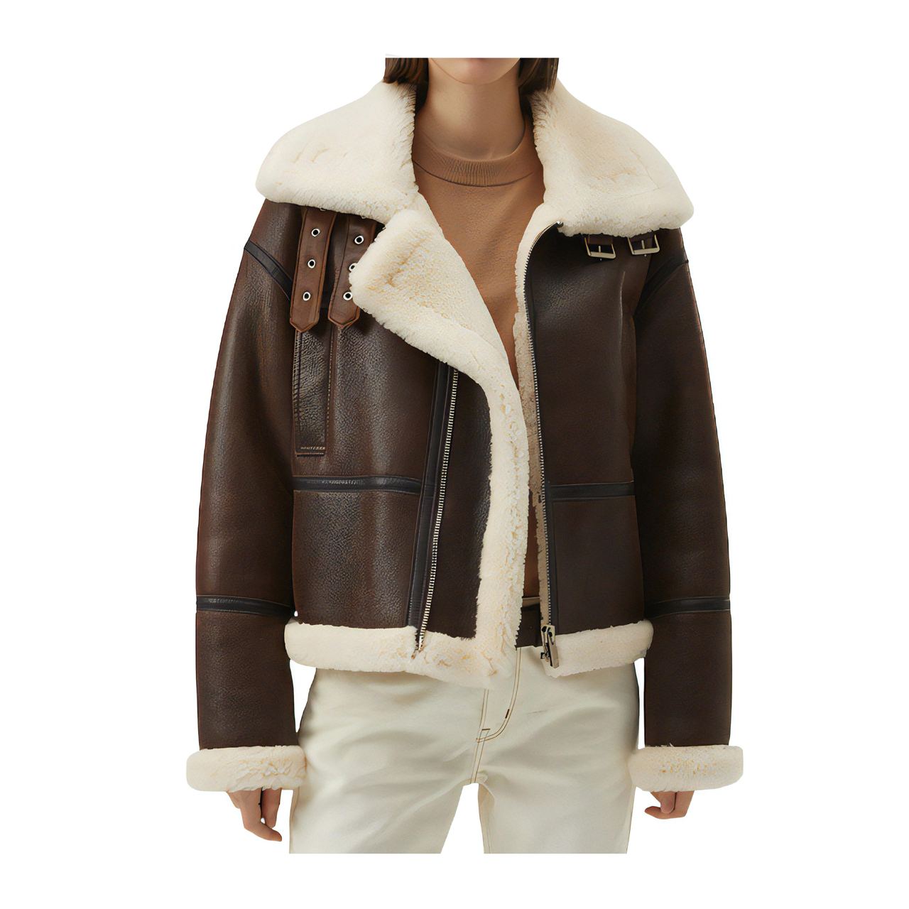 LOLA' Manteau peau lainée femme - Shearling LOLA' Manteau peau lainée femme - Shearling